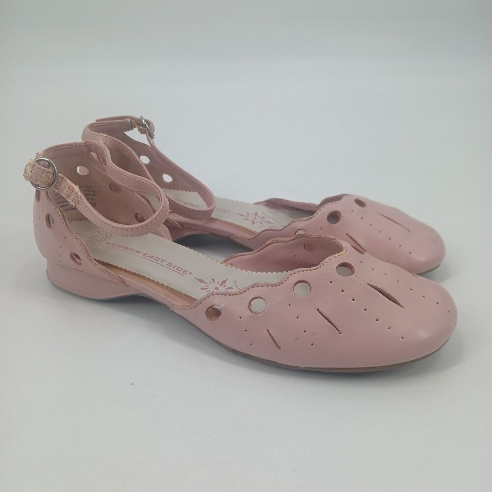 Vintage Lower East Side Cutout Ballet Flats Womens 7 Pink Coquette Softgirl